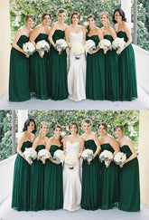Cheap Chiffon Emerald Green Bridesmaid Dresses Long Wedding Guest Dress MyChicDress